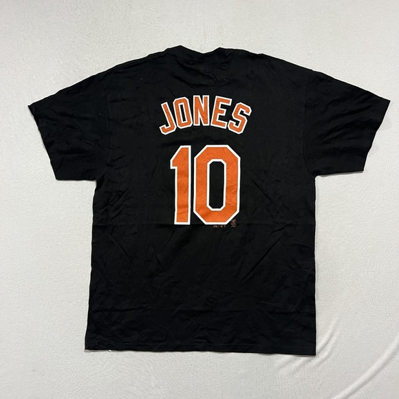 Majestic Men Black Tee Shirt Baltimore Orioles Jones 10 Size XL - Picture 7 of 9
